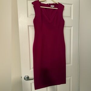 Calvin Klein Fuchsia Sleeveless Midi Dress